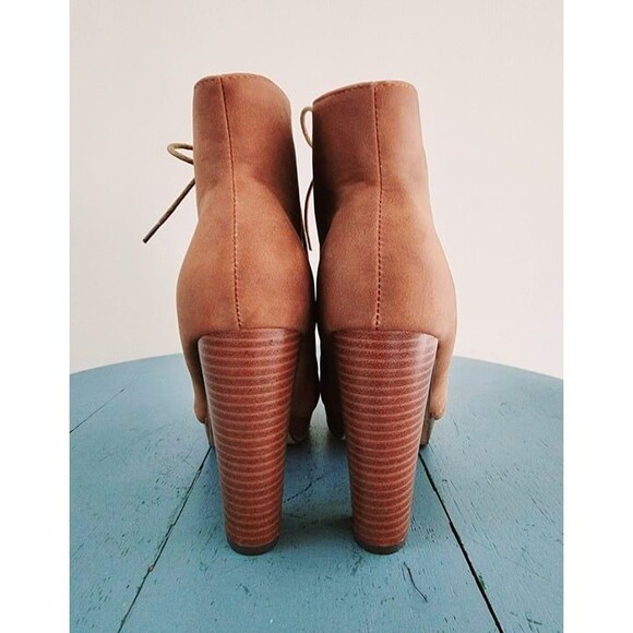 TOP MODA VALENCIA-5 BROWN HIGH HEEL ANKLE BOOTIES SIZE: 8 - Picture 4 of 7